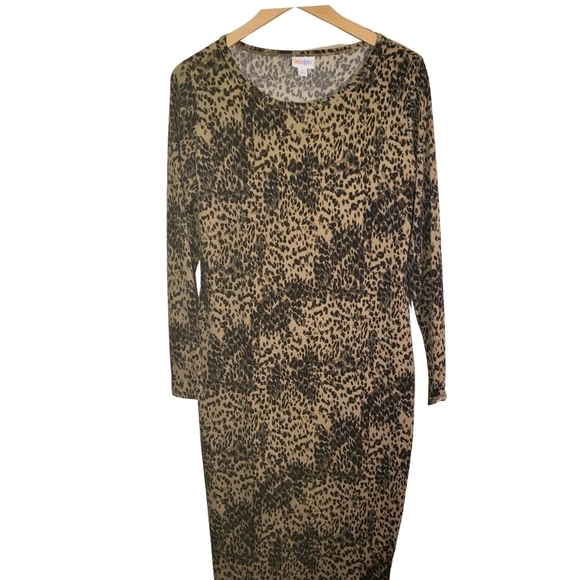 LuLaRoe Leopard Print Dress Size Large - Picture 1 of 3